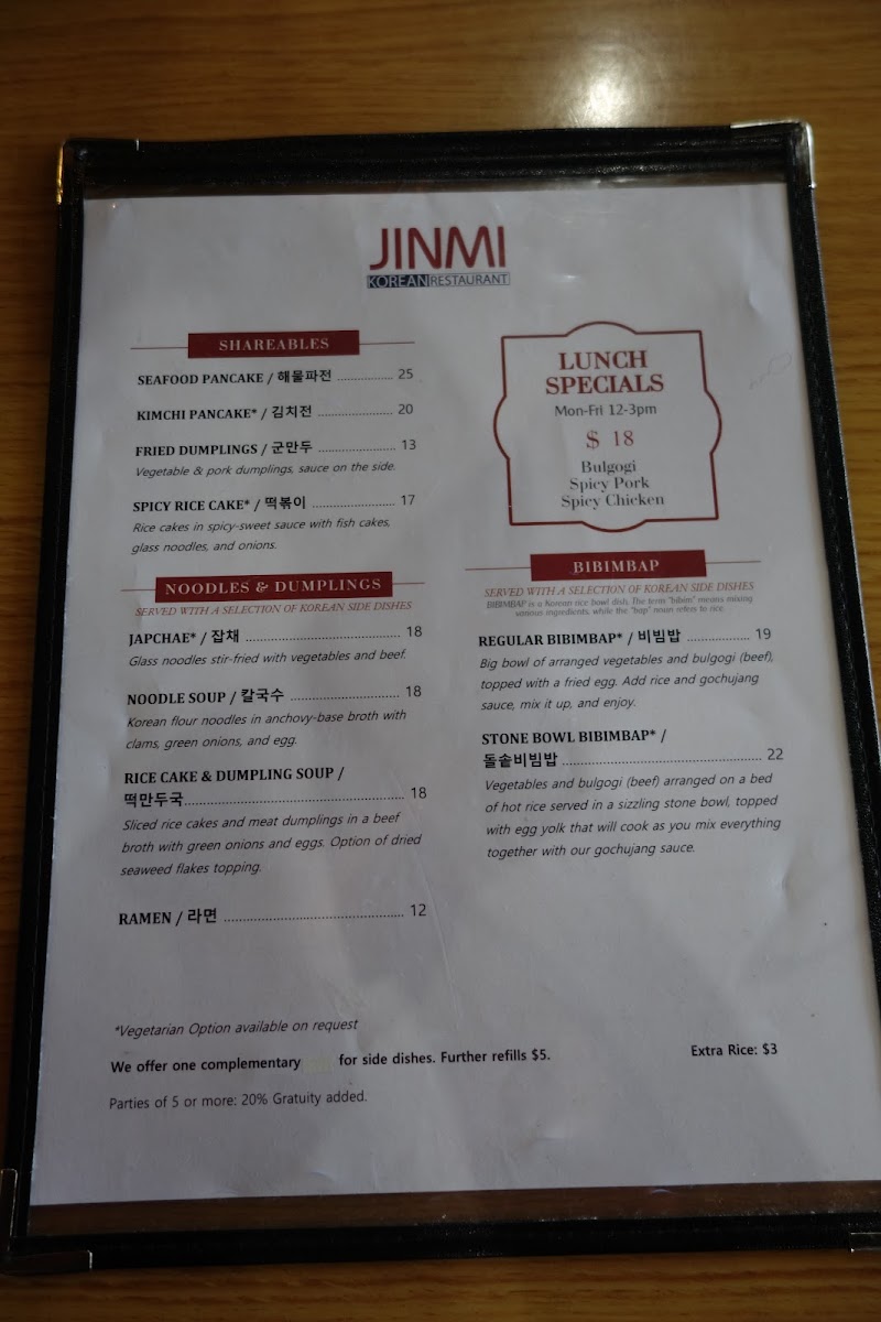 Menu Jinmi Korean Restaurant-8