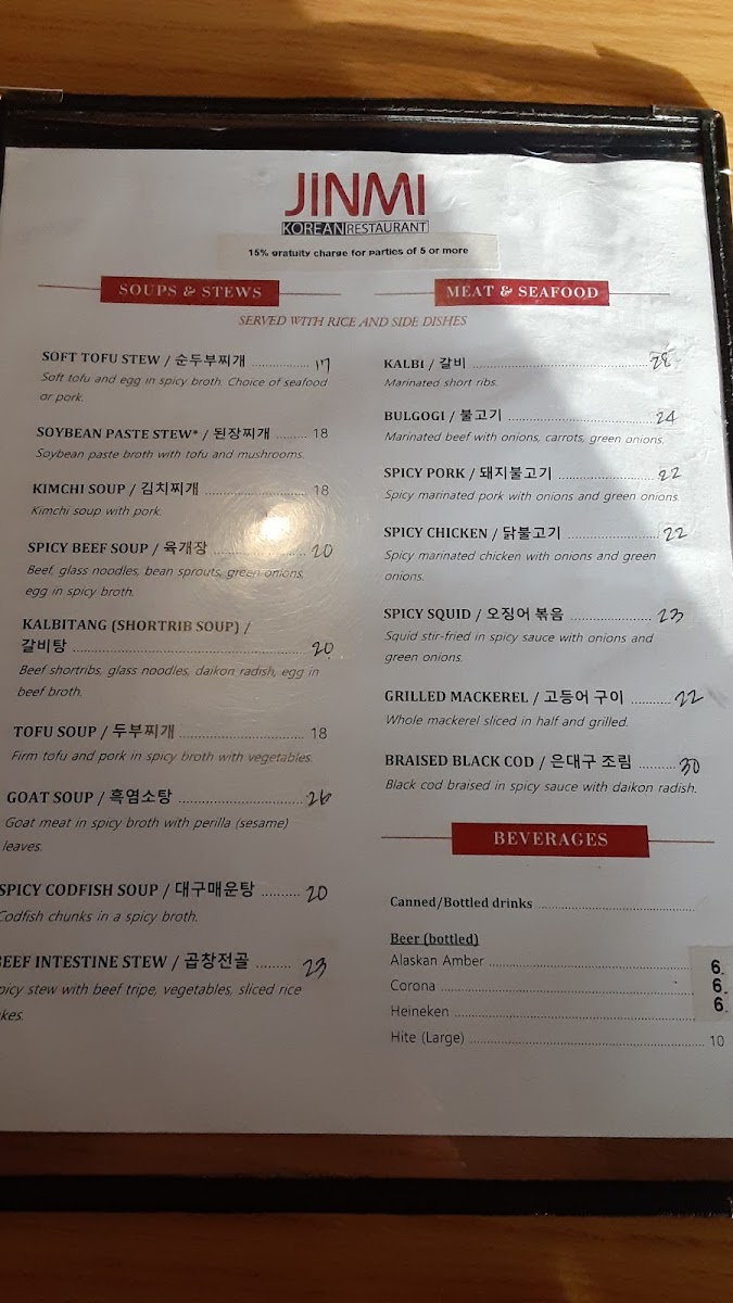 Menu Jinmi Korean Restaurant-9