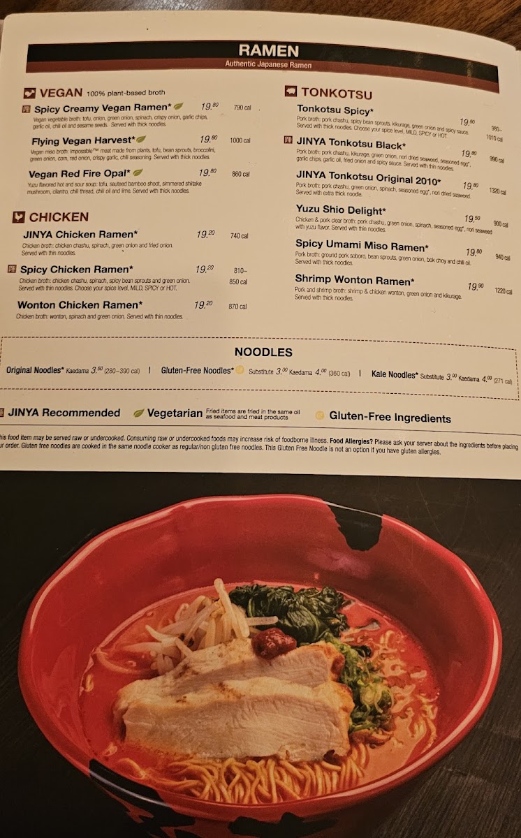 Menu Jinya Ramen Bar - Fairfax-5