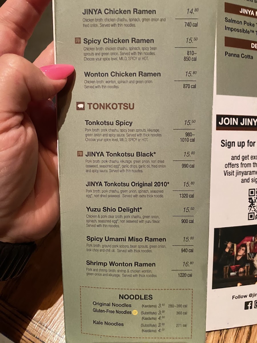 Menu Jinya Ramen Bar - Midtown-10