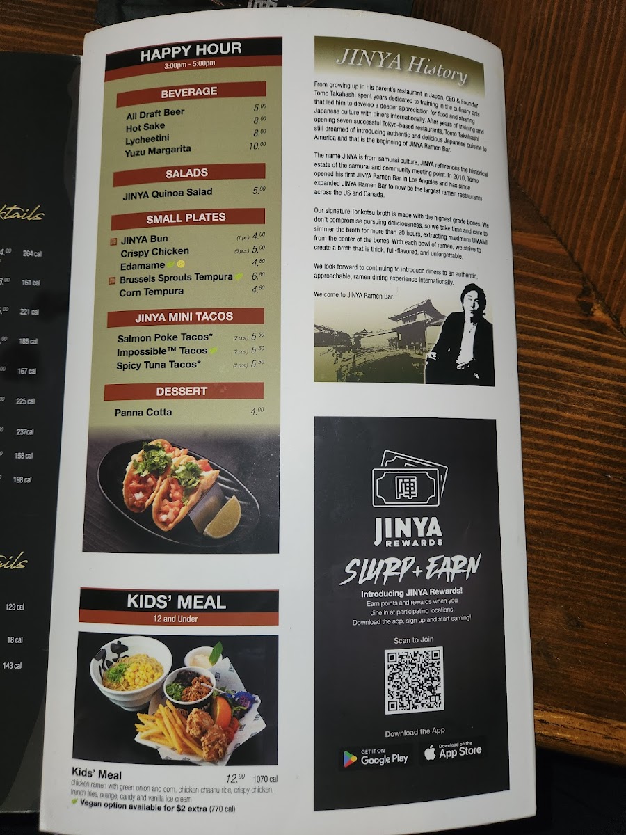 Menu Jinya Ramen Bar - Midtown-5