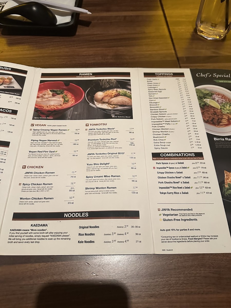 Menu Jinya Ramen Bar - Midtown-9