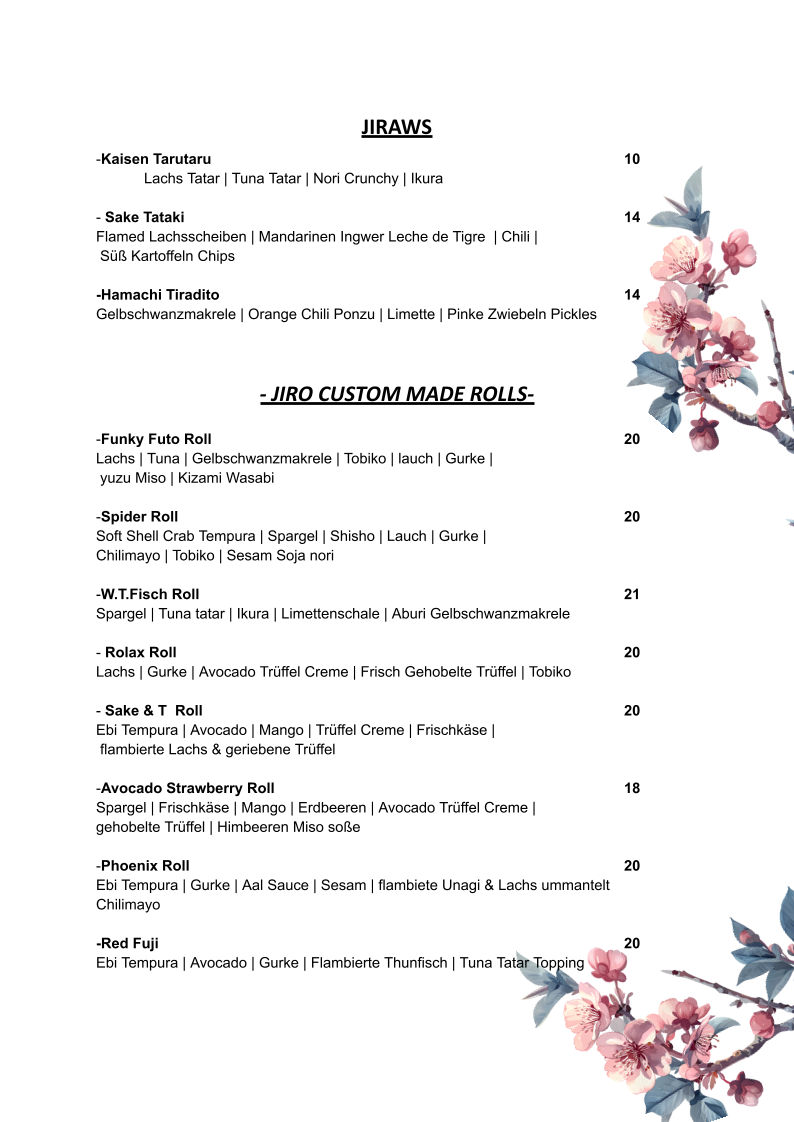 Menu Jiro Restaurant-1