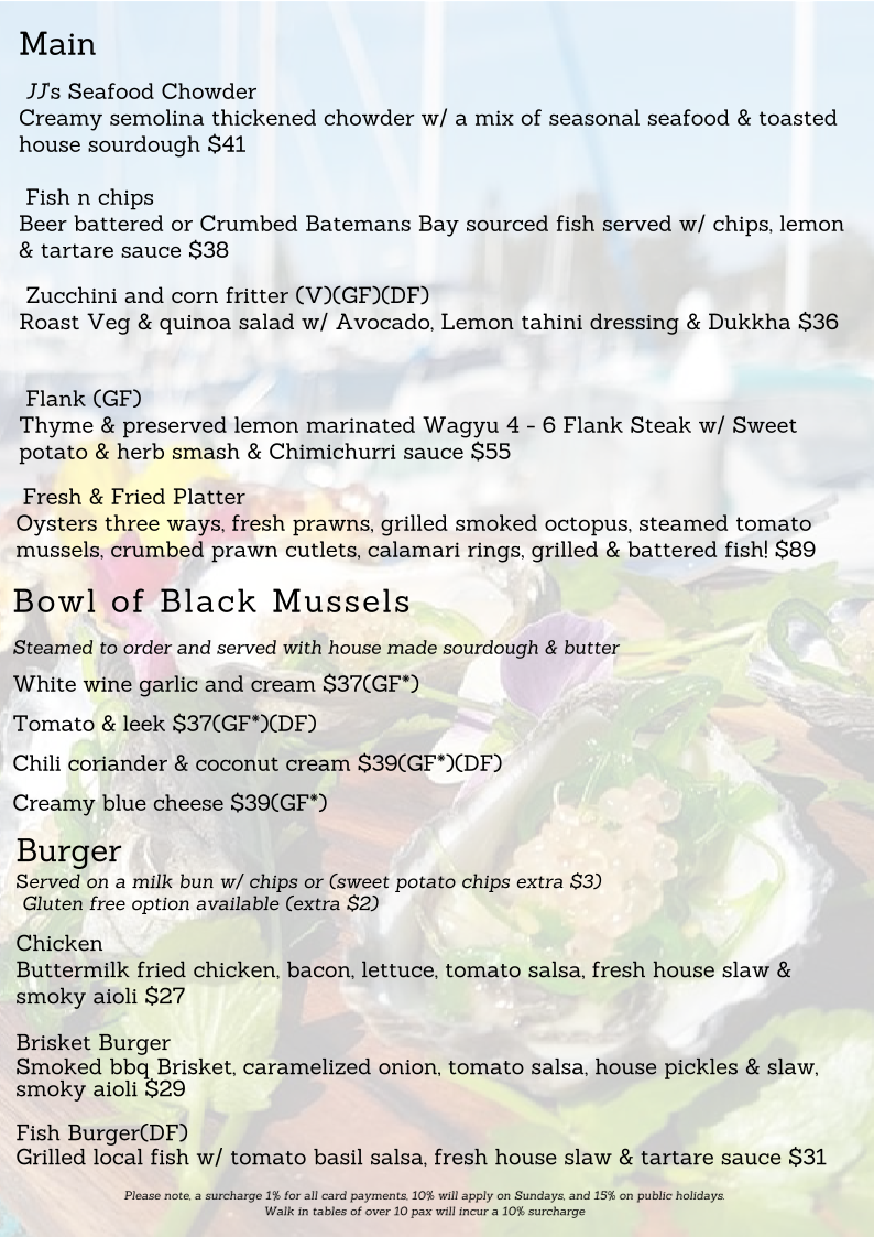 Menu Jj's At The Marina-2