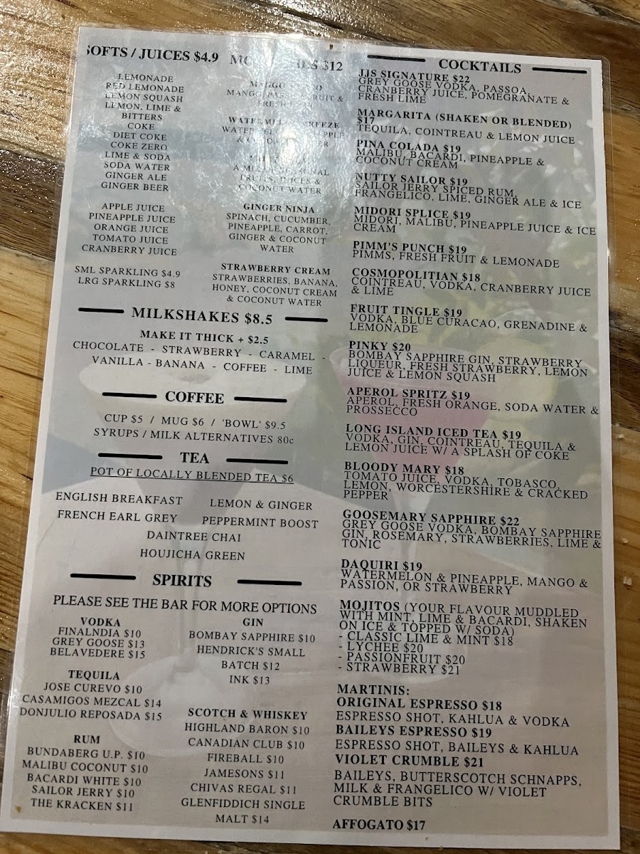 Menu Jj's At The Marina-7
