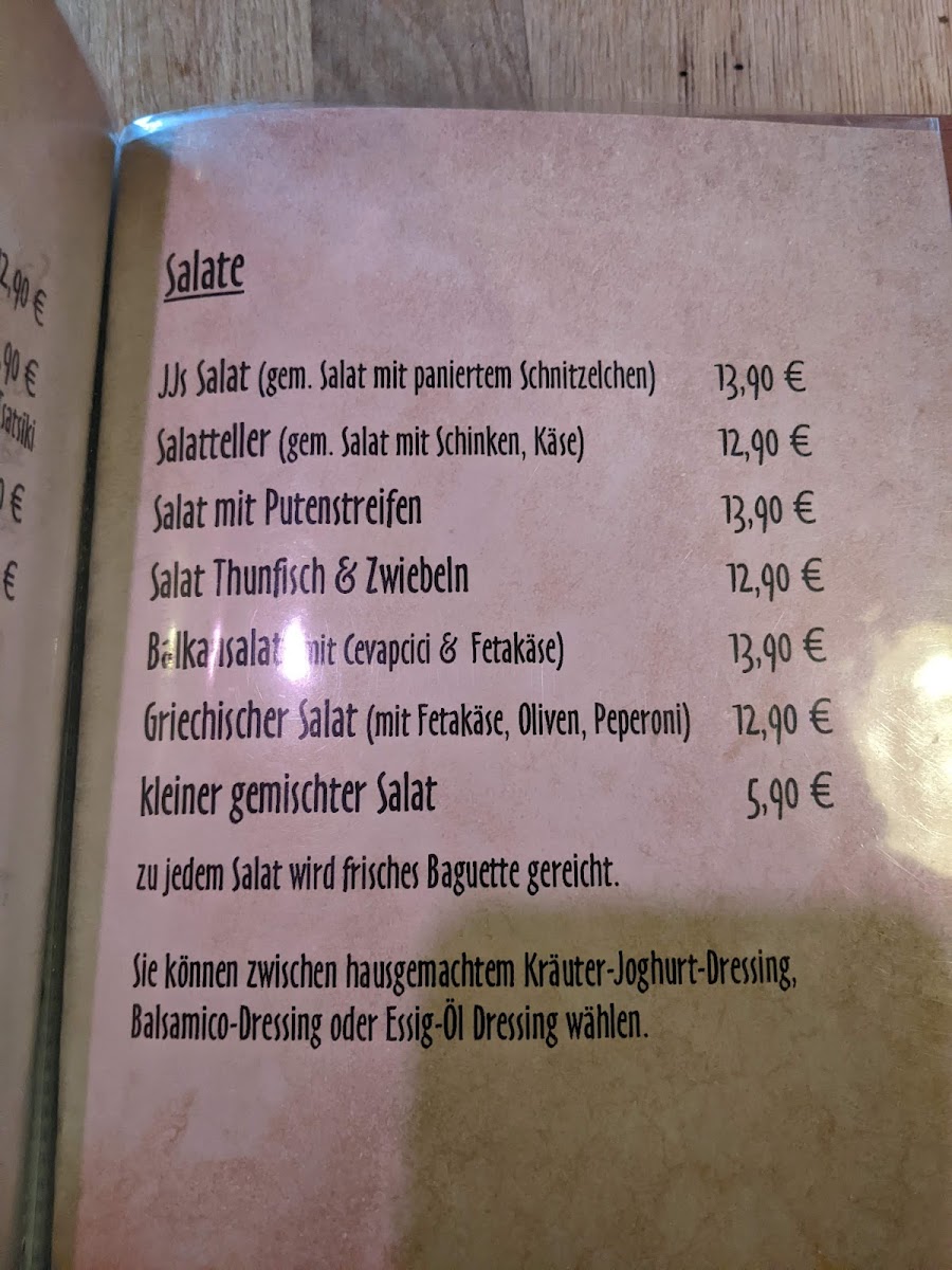 Menu Jjs Raugrund - Restaurant, Bar, Biergarten-7