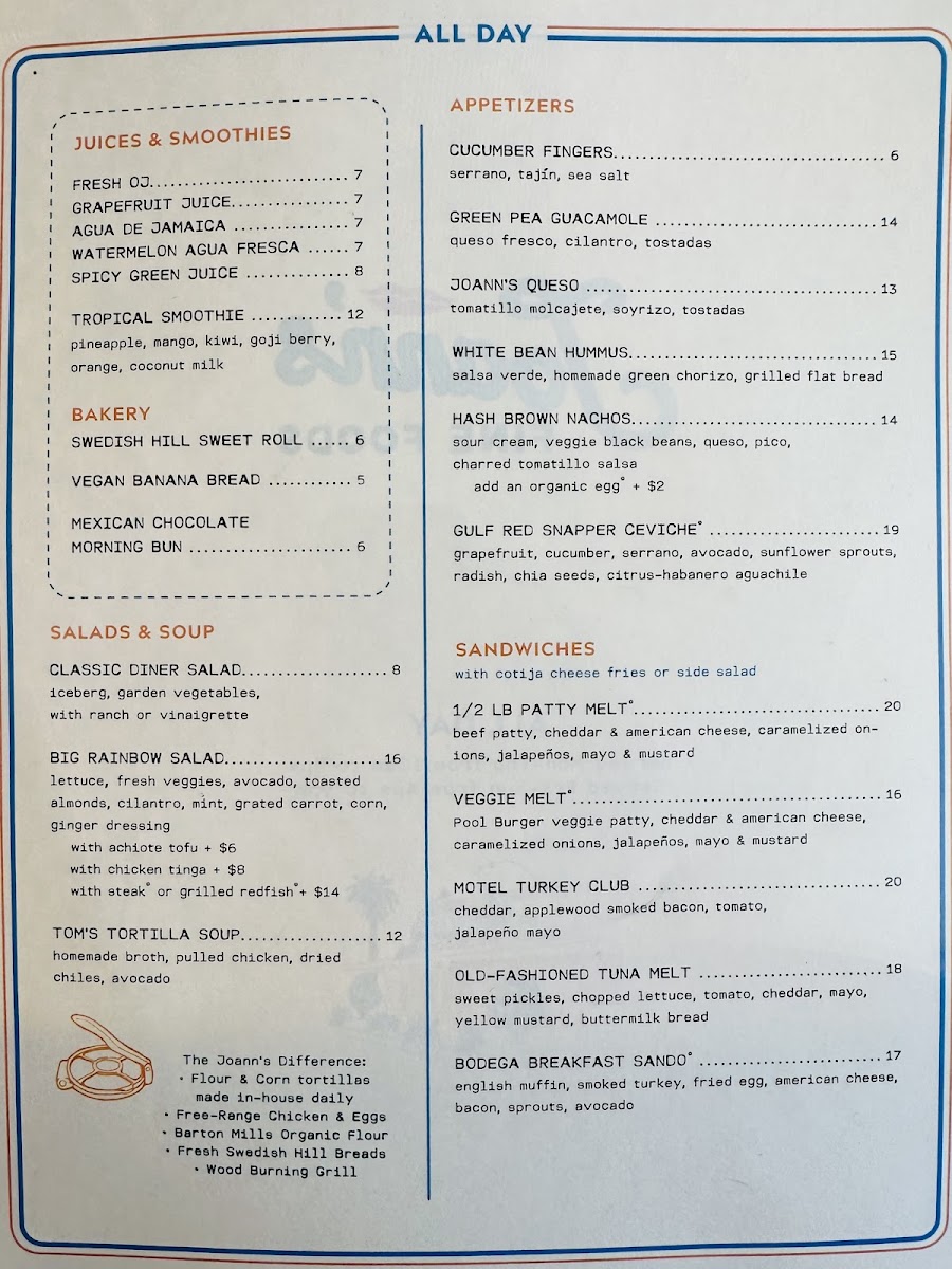 Menu Joann's Fine Foods-3