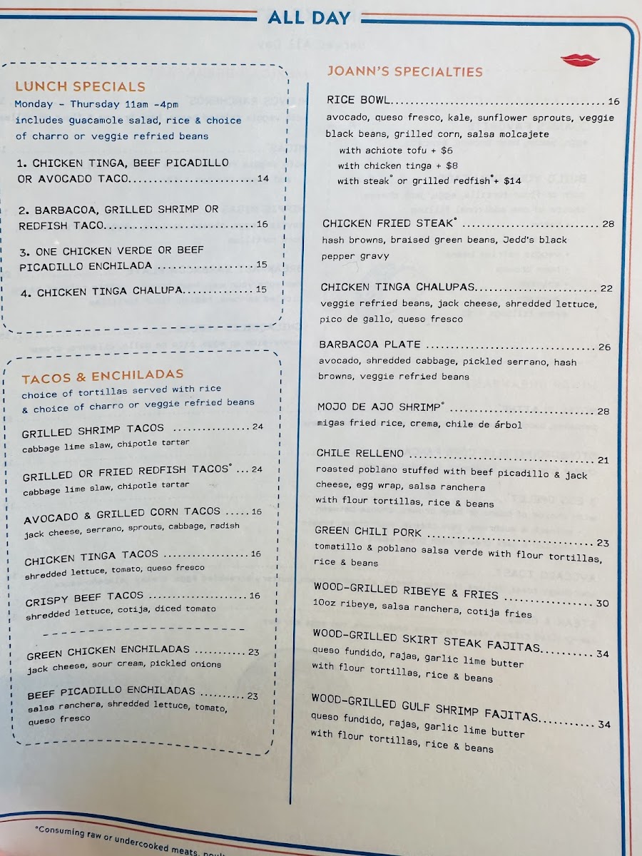 Menu Joann's Fine Foods-7