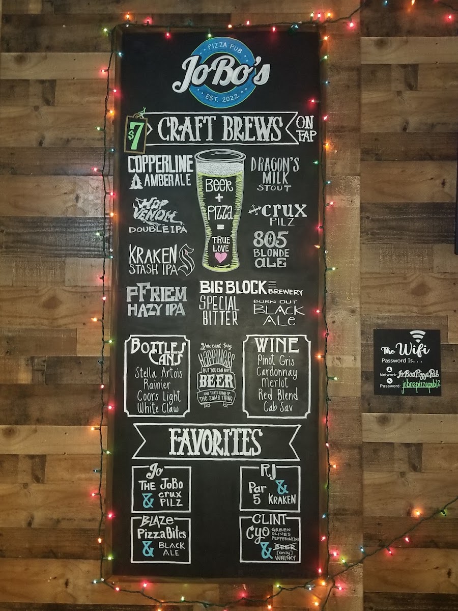 Menu Jobo's Pizza Pub-10