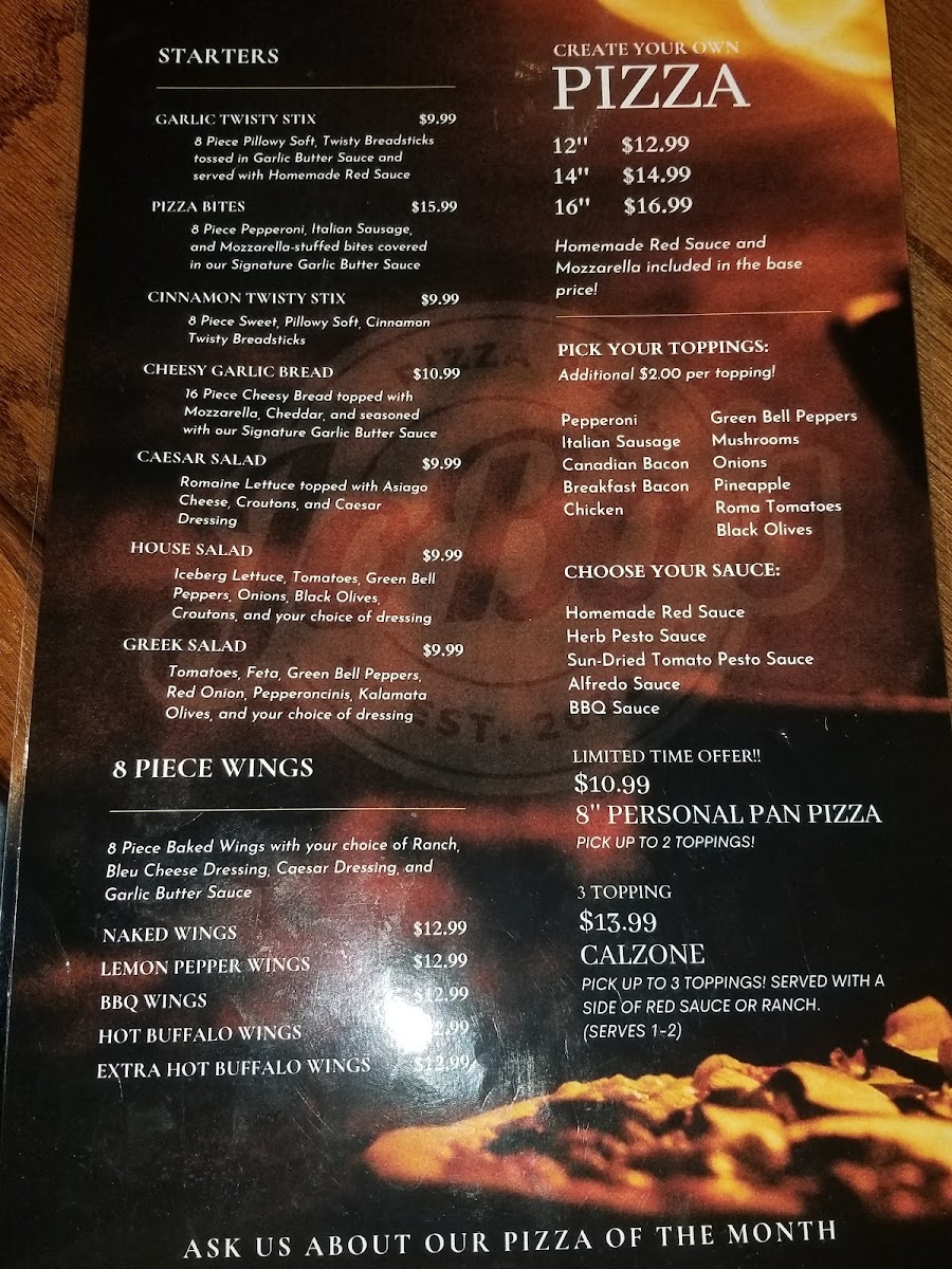 Menu Jobo's Pizza Pub-6