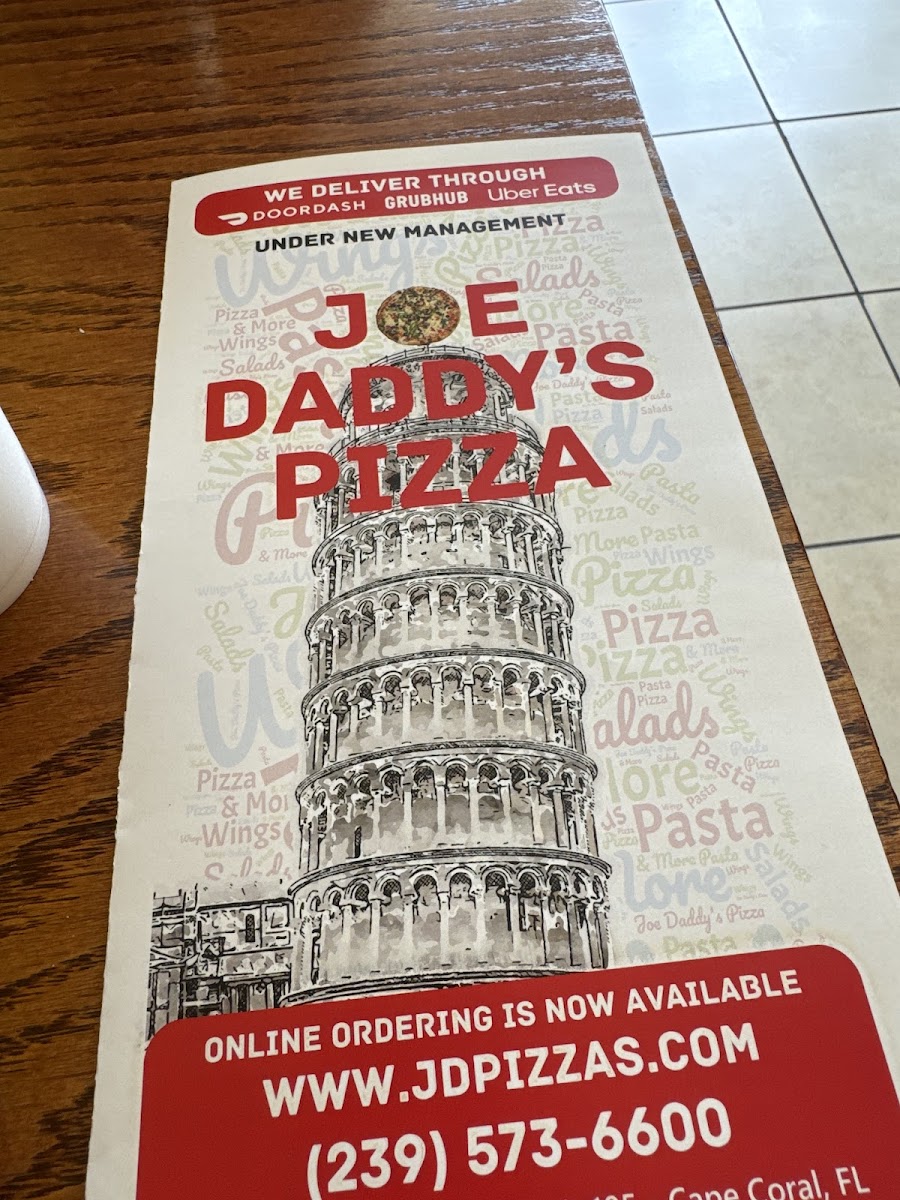 Menu Joe Daddy's Pizza-3