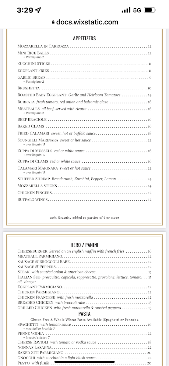 Menu Joe & Pat's Nyc-6