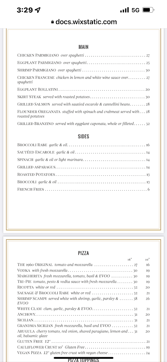Menu Joe & Pat's Nyc-7