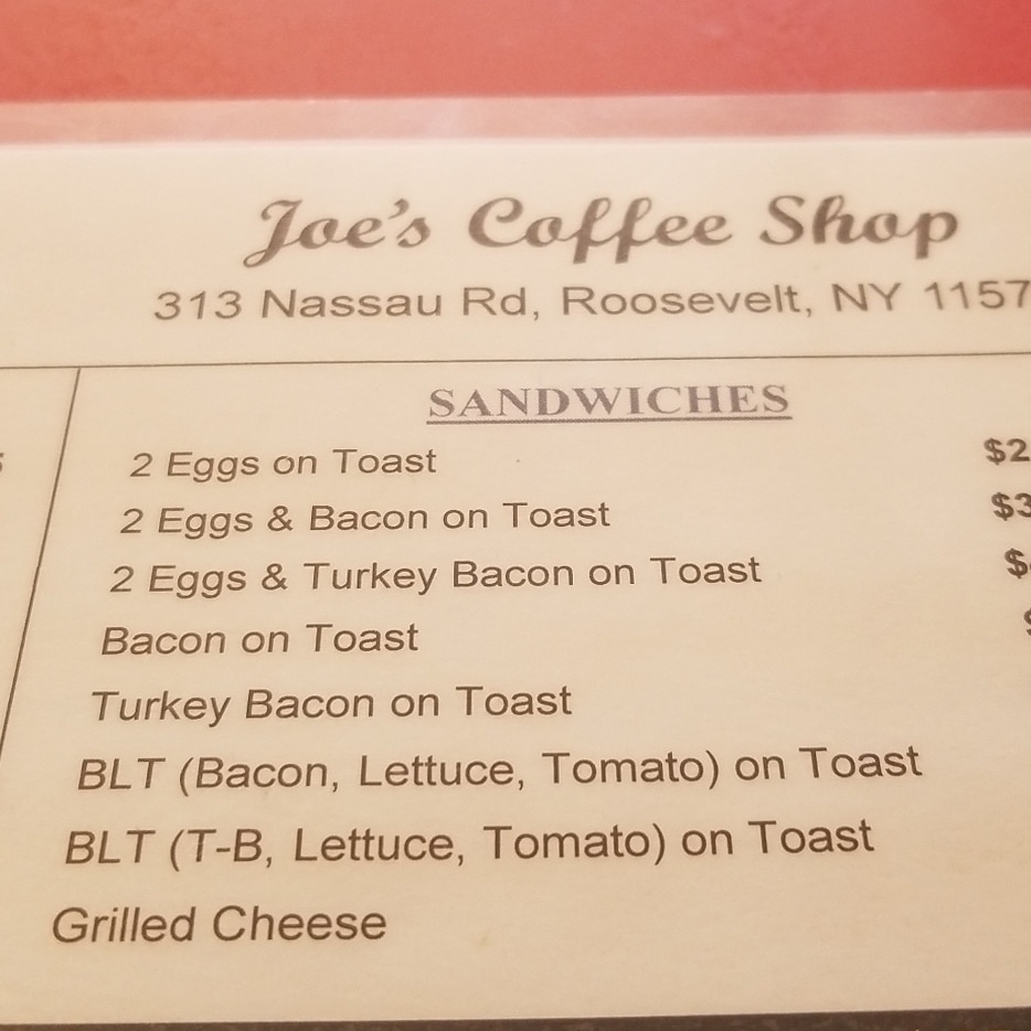 Menu Joe's Coffee Shop-2