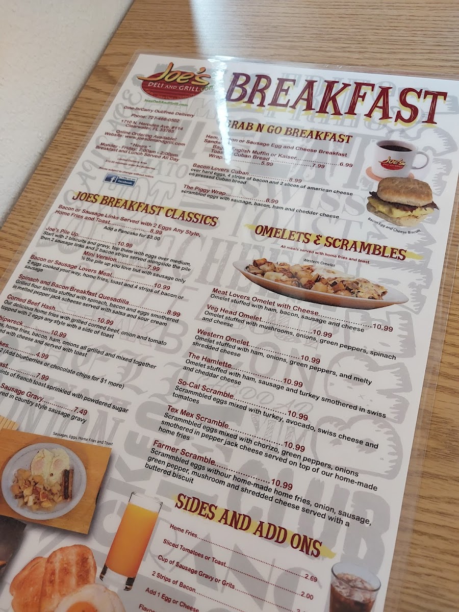 Menu Joe's Deli And Grill-5
