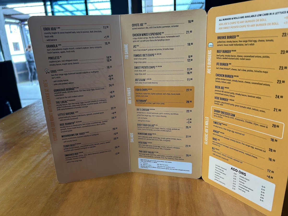 Menu Joe's Garage Palmerston North-2
