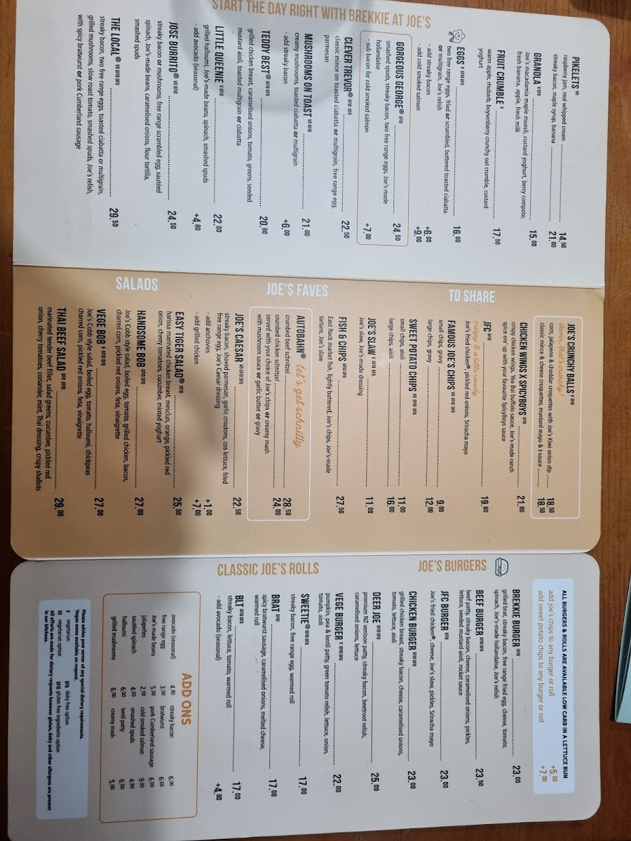 Menu Joe's Garage Palmerston North-8
