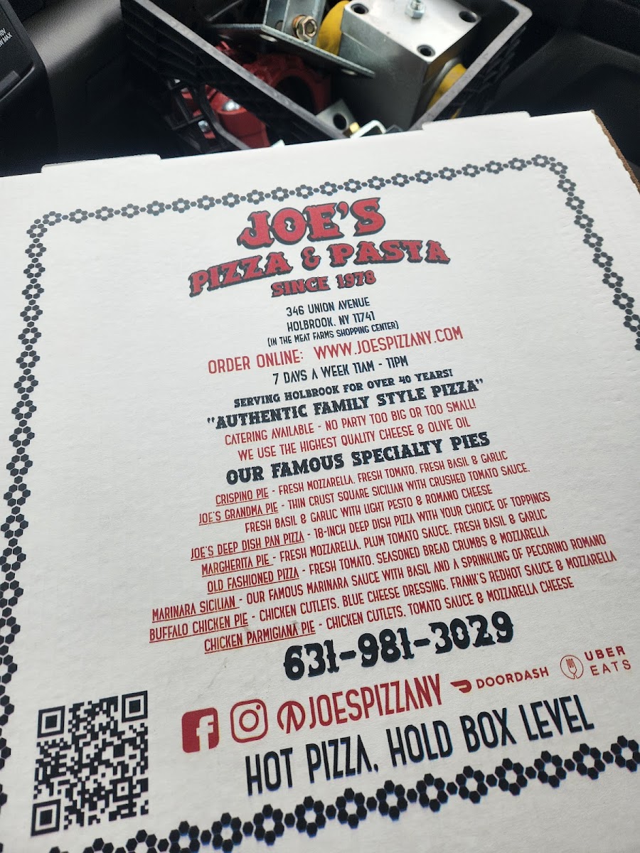 Menu Joe's Pizza & Pasta-2