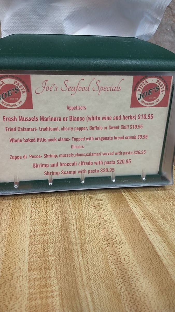 Menu Joe's Pizza & Pasta-5