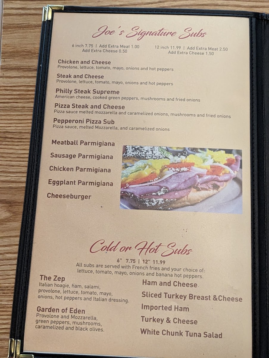 Menu Joe's Place-2