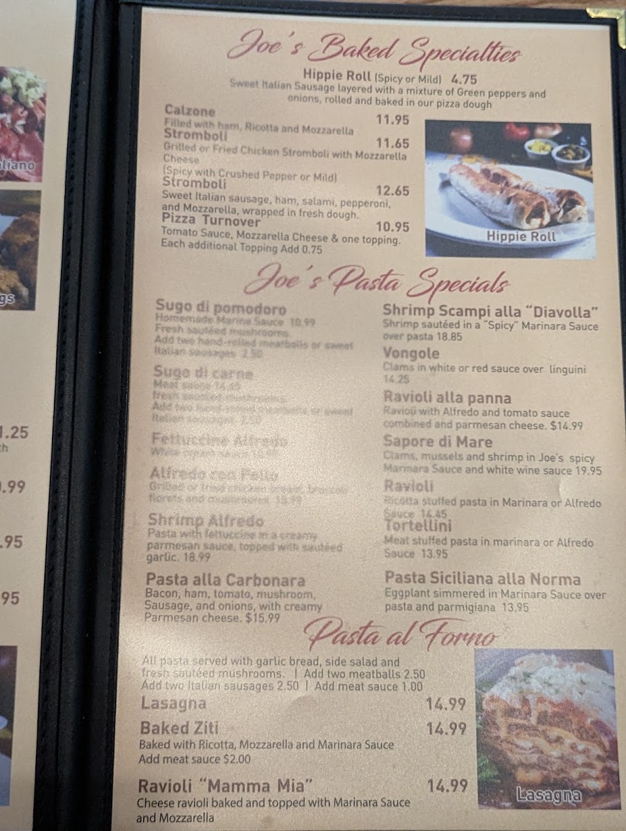 Menu Joe's Place-4