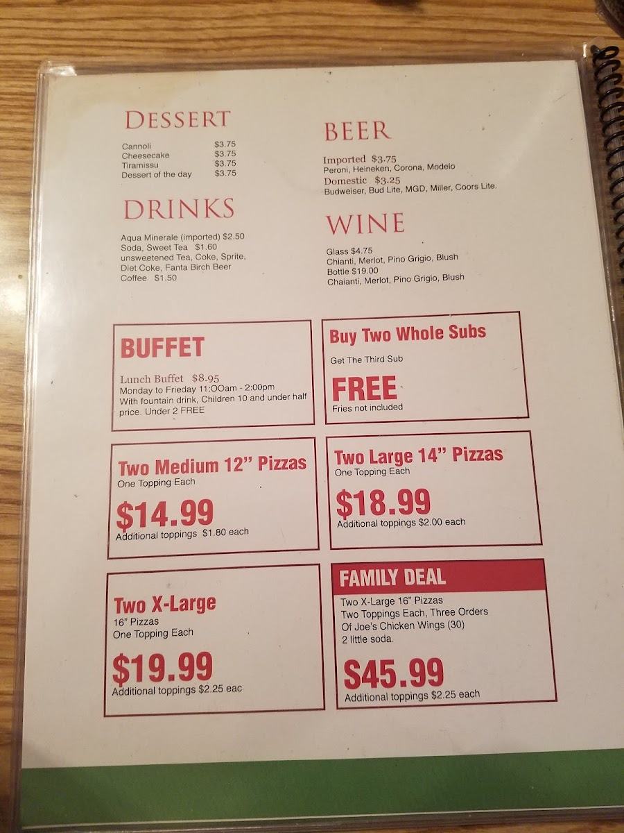 Menu Joe's Place-7