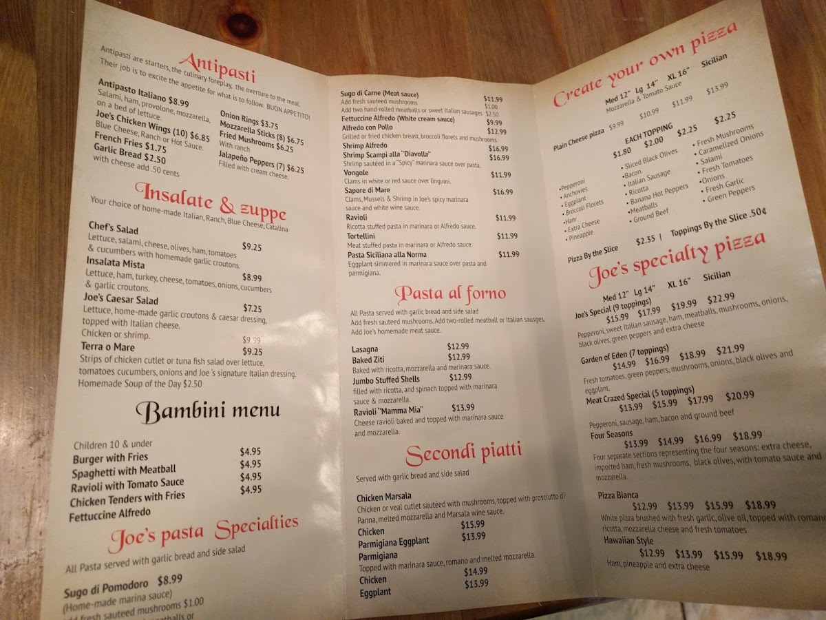 Menu Joe's Place-8