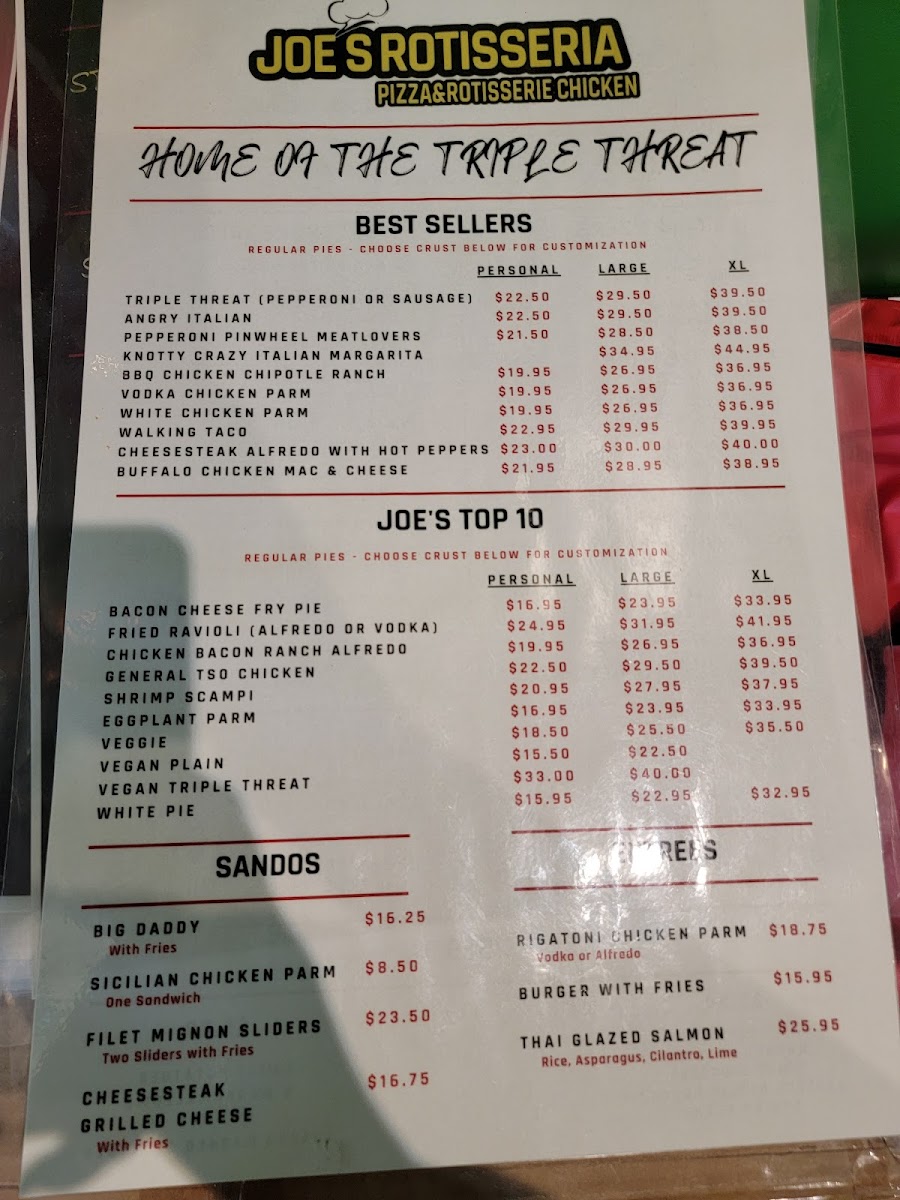 Menu Joe's Rotisseria-4