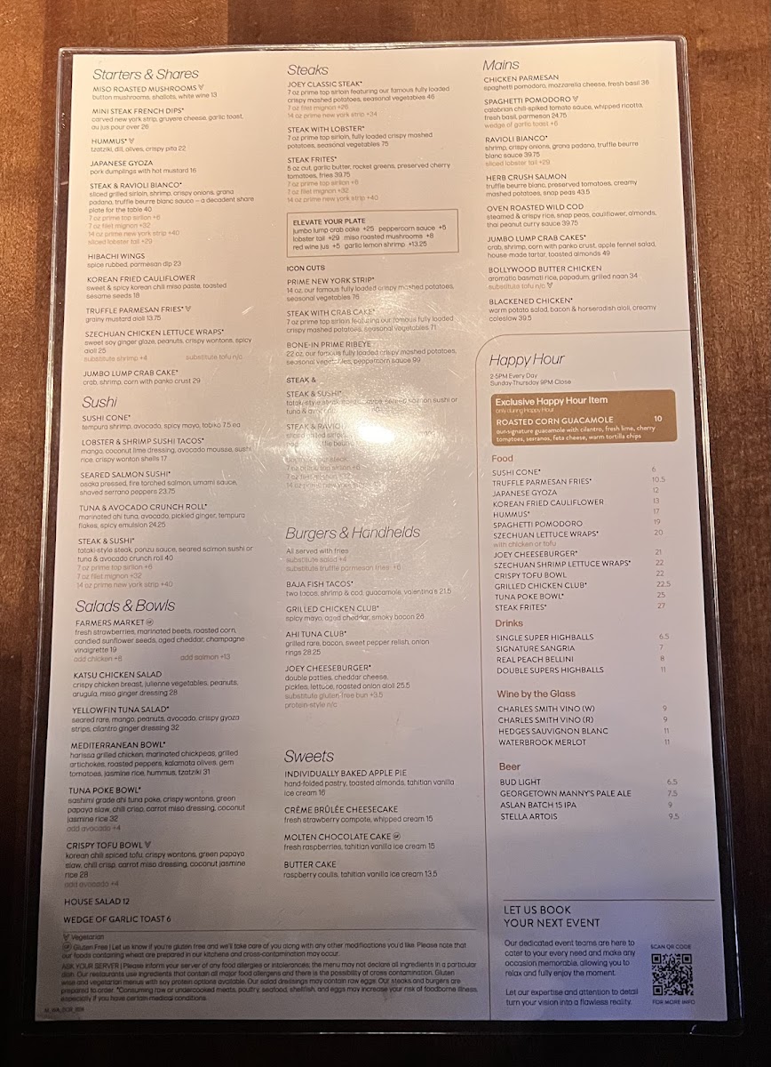 Menu Joey Southcenter-2