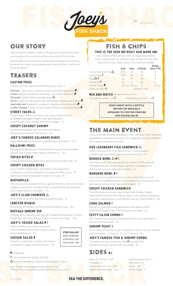 Menu Joey's Fish Shack - Marlborough-1