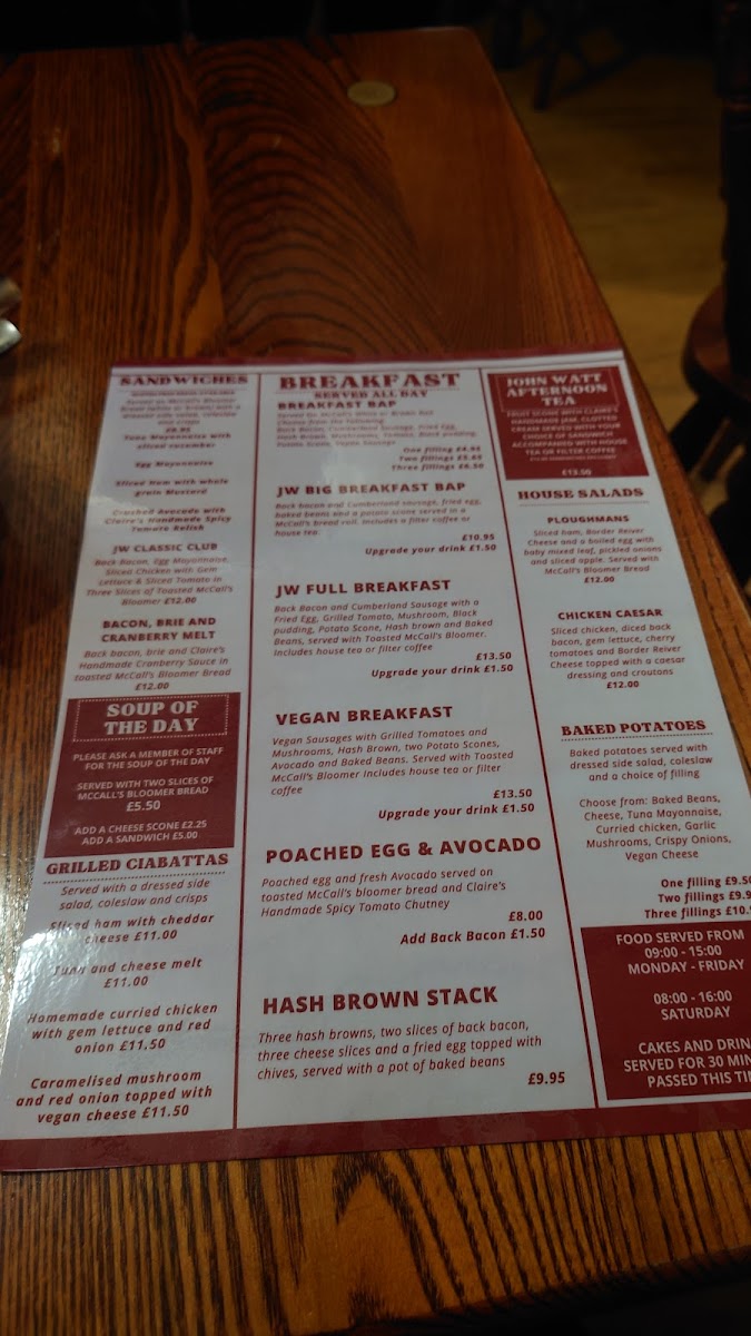 Menu John Watt And Son-10