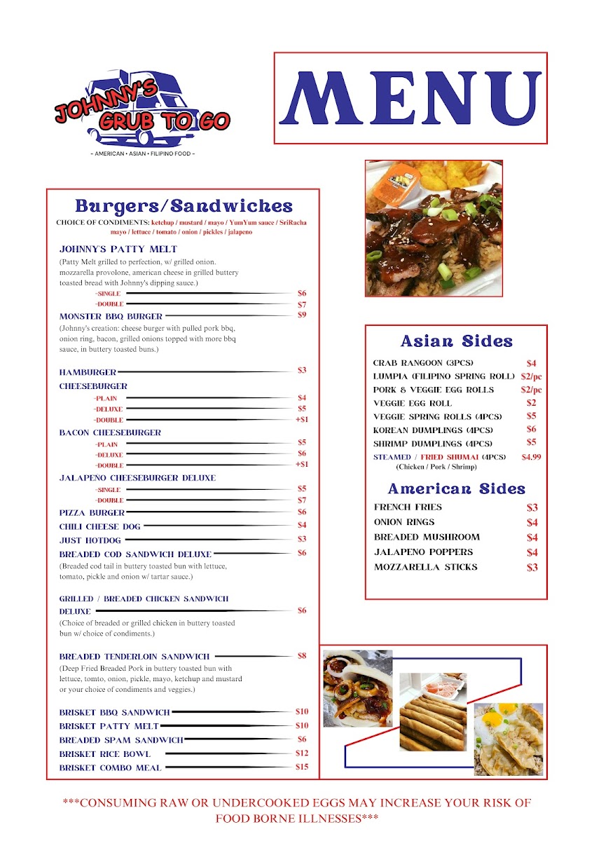 Menu Johnny’S Grub To Go-1