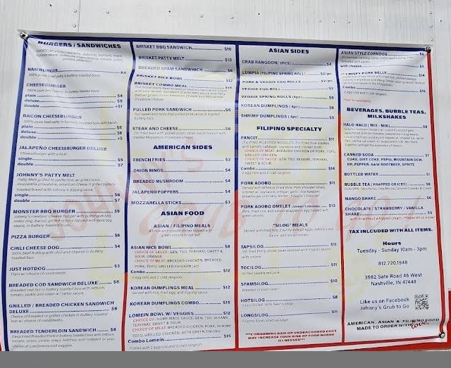 Menu Johnny’S Grub To Go-5