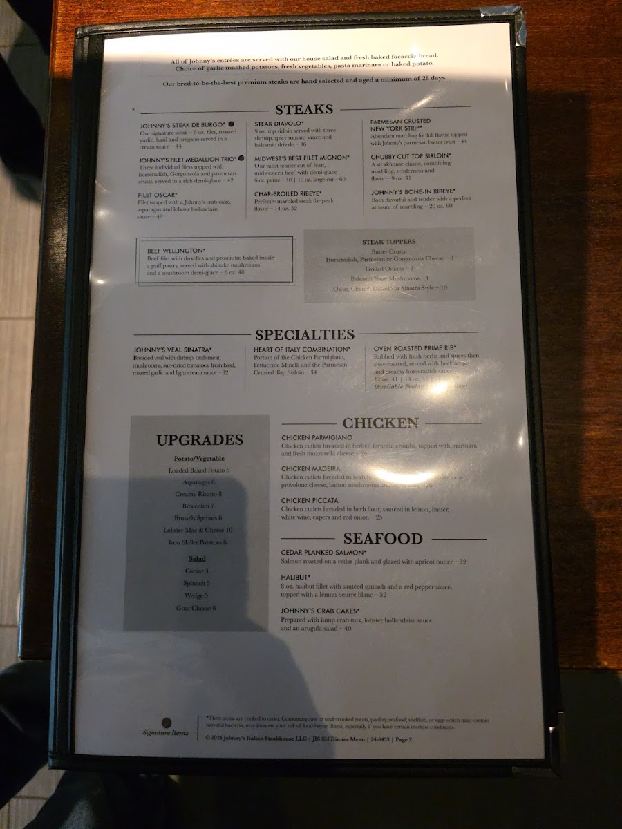 Menu Johnny's Italian Steakhouse-6