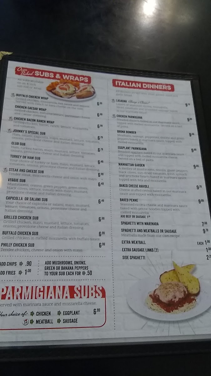 Menu Johnny's New York Style Pizza-2