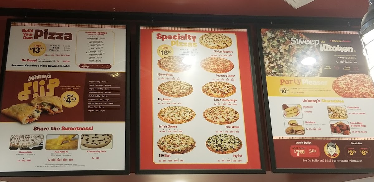 Menu Johnny's Pizza House-1