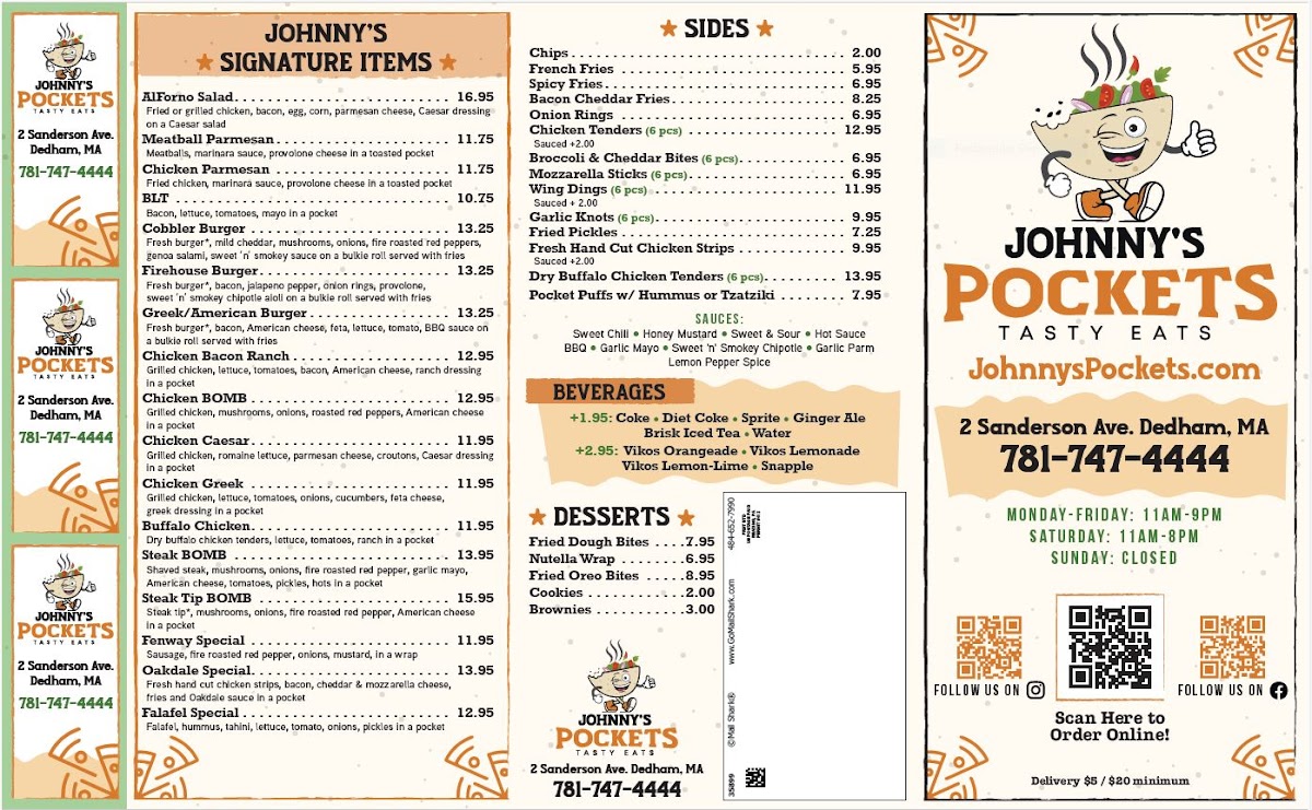Menu Johnny's Pockets-1