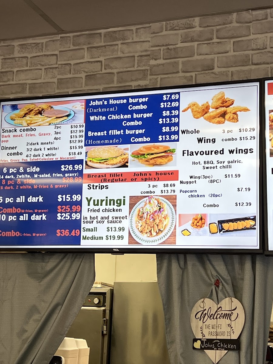 Menu John's Fried Chicken Chilliwack-8