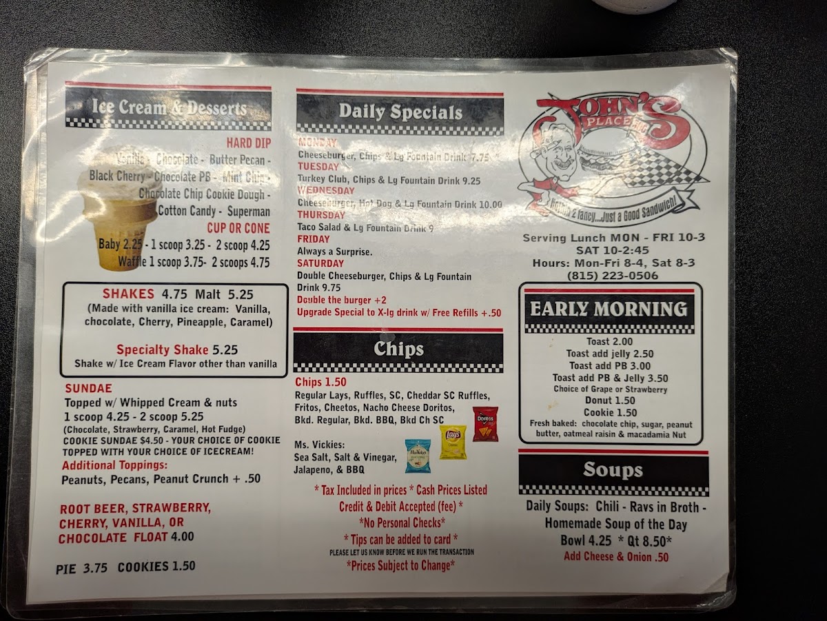 Menu John's Place-3