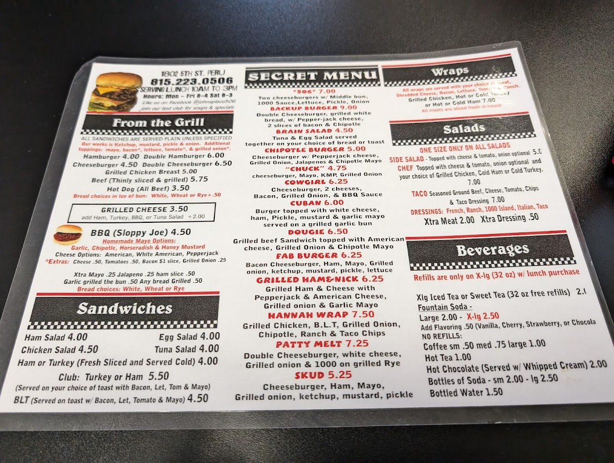 Menu John's Place-4