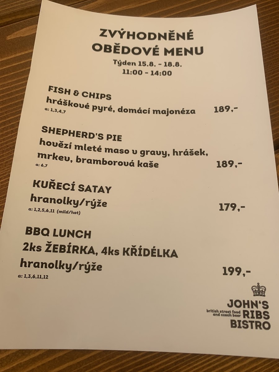 Menu John's Ribs Bistro-8