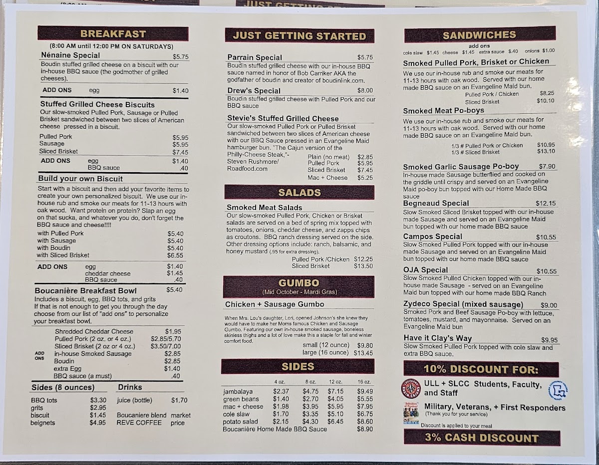Menu Johnson's Boucanière-4