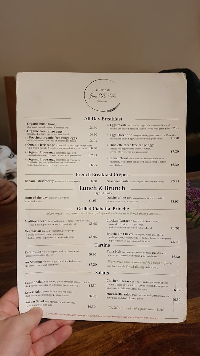 Menu Joie De Vie London-4