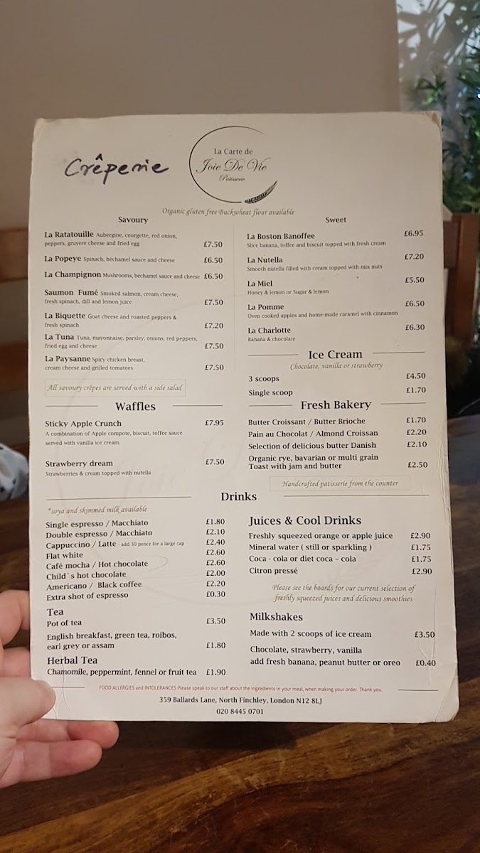 Menu Joie De Vie London-5