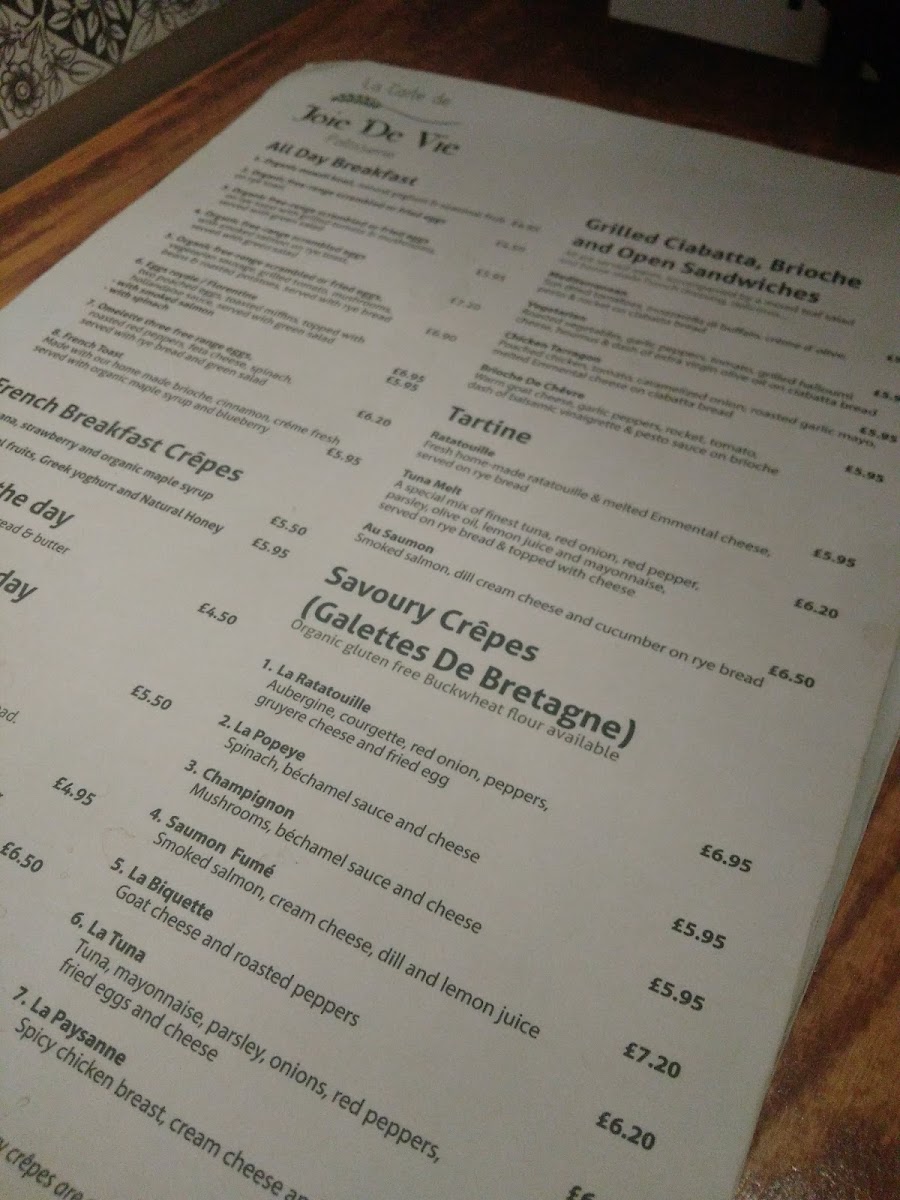 Menu Joie De Vie London-6