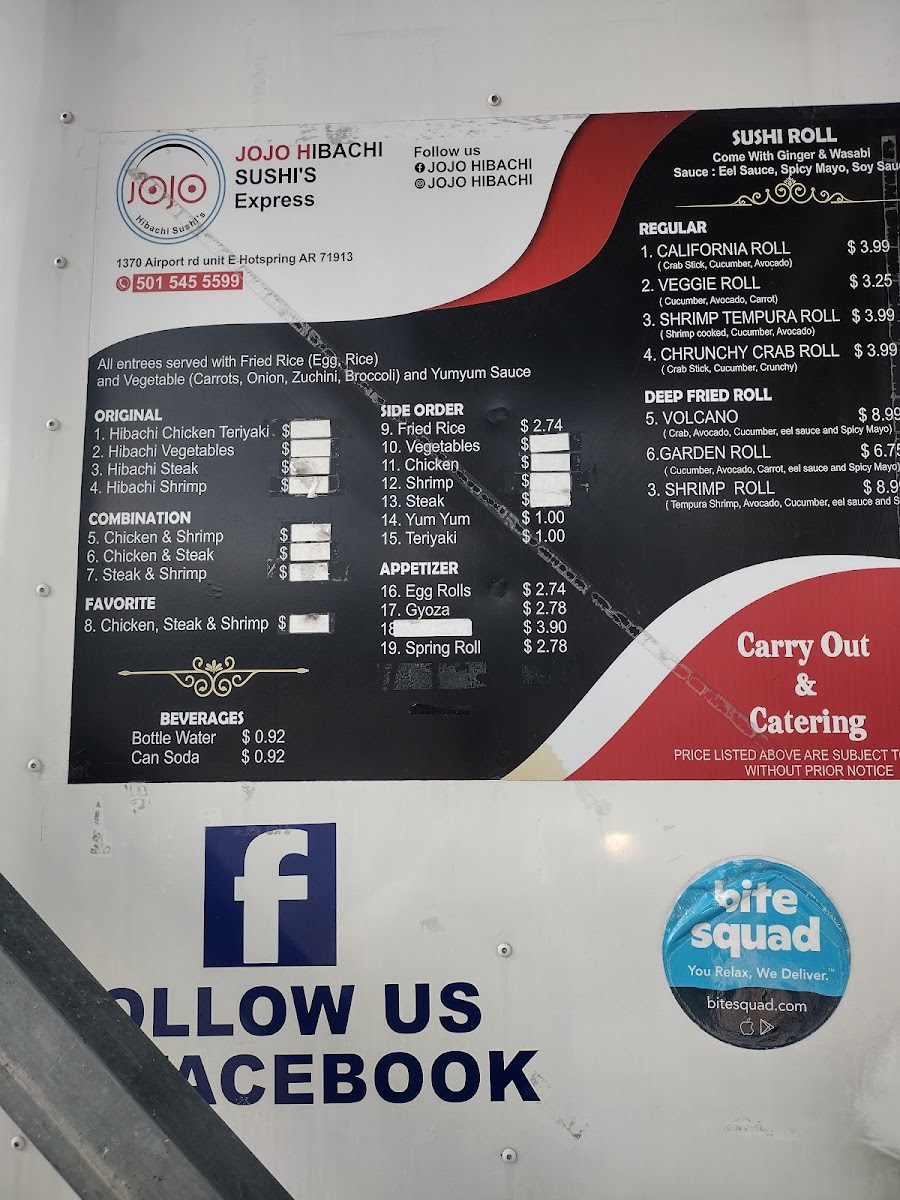 Menu Jojo Hibachi Sushi Express-3