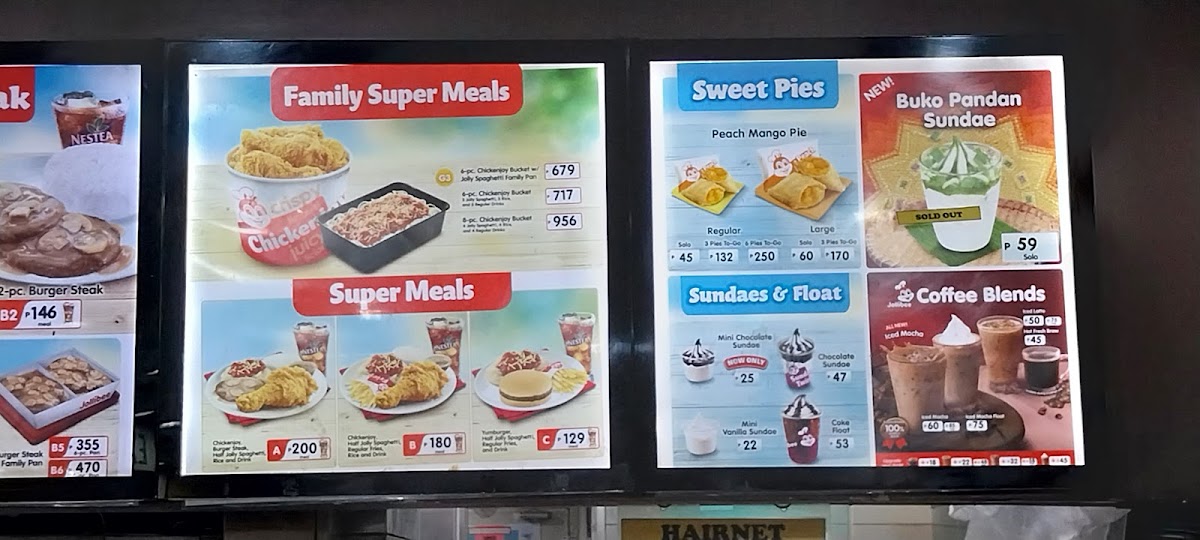 Menu Jollibee Centris Mall-4