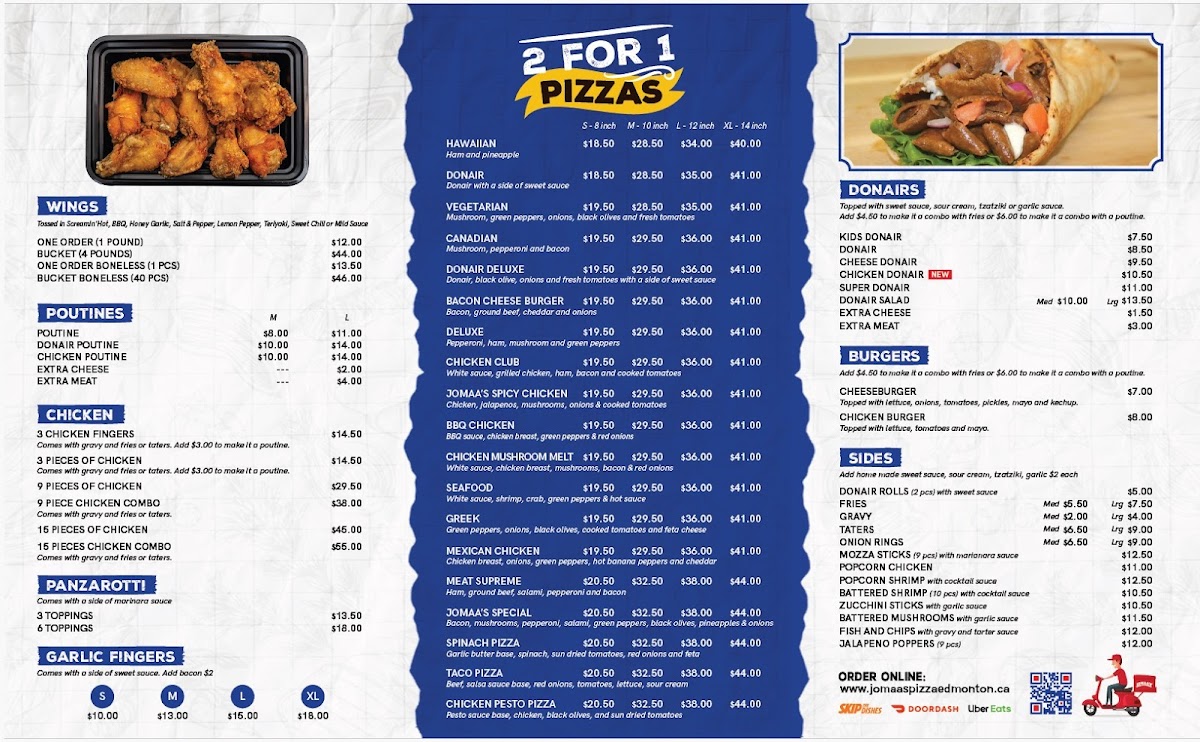 Menu Jomaa's Pizza & Donair-3