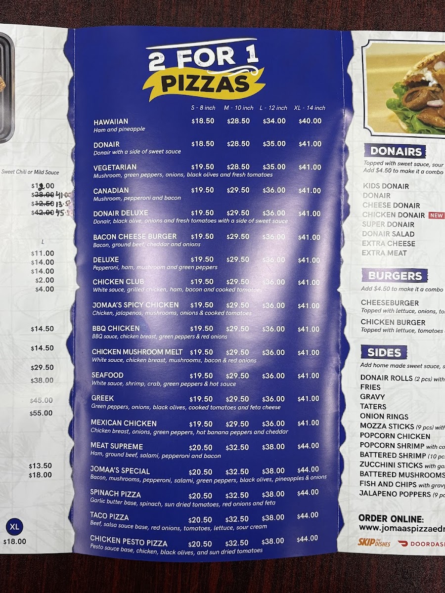 Menu Jomaa's Pizza & Donair-4