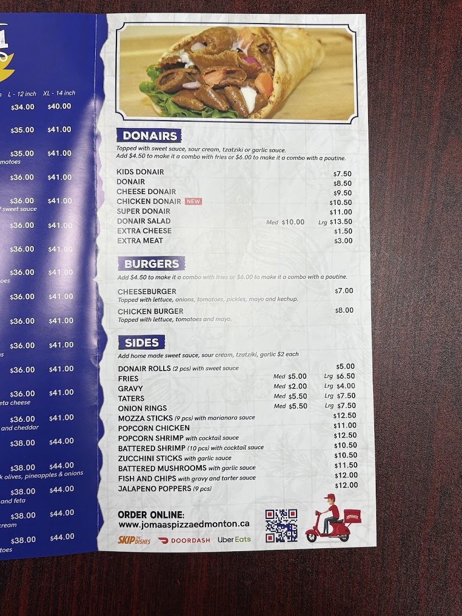 Menu Jomaa's Pizza & Donair-6